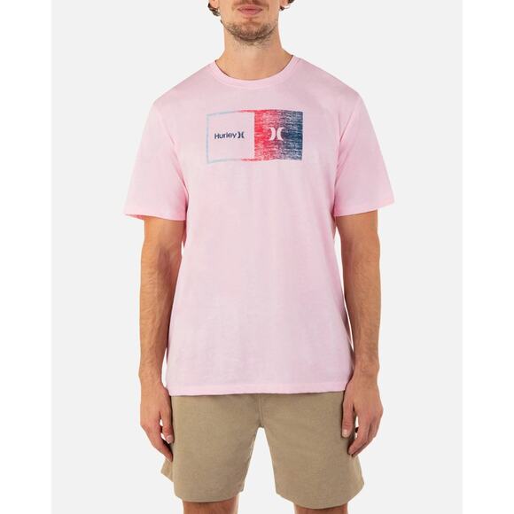 Hurley Men's T-Shirt Everyday Halfer Gradient Short Sleeve Crewneck Tee in Small - Picture 1 of 4